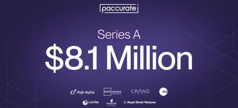 Paccurate Announces $8.1M Series A